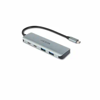 DICOTA D32061 hub & concentrateur USB Type-C 10000 Mbit/s Argent revendeur officiel