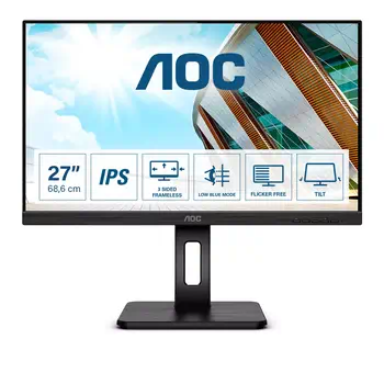 Livraison rapide AOC P2 Q27P2Q écran plat de PC 68,6 cm (27") 2560 x 1440 pixels Quad HD LED Noir