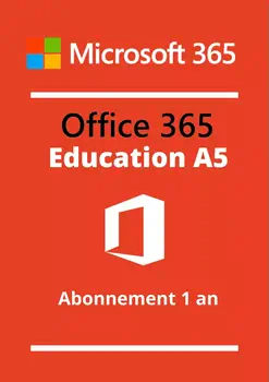 Revendeur officiel Office 365 A5 pour Établissements Scolaires - Abonnement 1 an