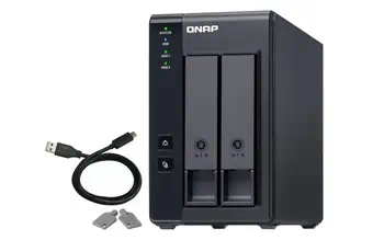 QNAP TR-002 Boîtier de disques de stockage Boîtier disque dur/SSD Noir 2.5/3.5" revendeur officiel
