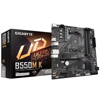 Meilleur prix B550M K Carte mère - Processeurs AMD Ryzen 5000, jusqu'à 4733 MHz DDR4, 1xPCIe 4.0 + 1xPCIe 3.0 M.2,