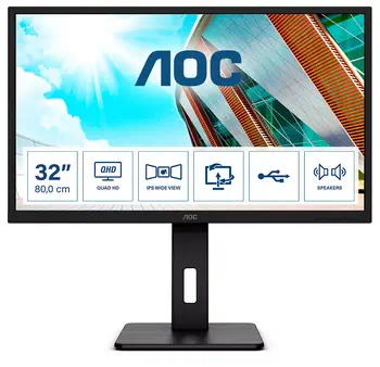 Garantie AOC P2 Q32P2 écran plat de PC 80 cm (31.5") 2560 x 1440 pixels 2K Ultra HD LED Noir