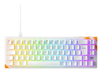 Livraison gratuite CHERRY K5 PRO TMR COMPACT clavier Gaming USB AZERTY Français Orange, Blanc